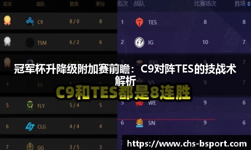 冠军杯升降级附加赛前瞻：C9对阵TES的技战术解析