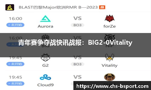 青年赛争夺战快讯战报：BIG2-0Vitality